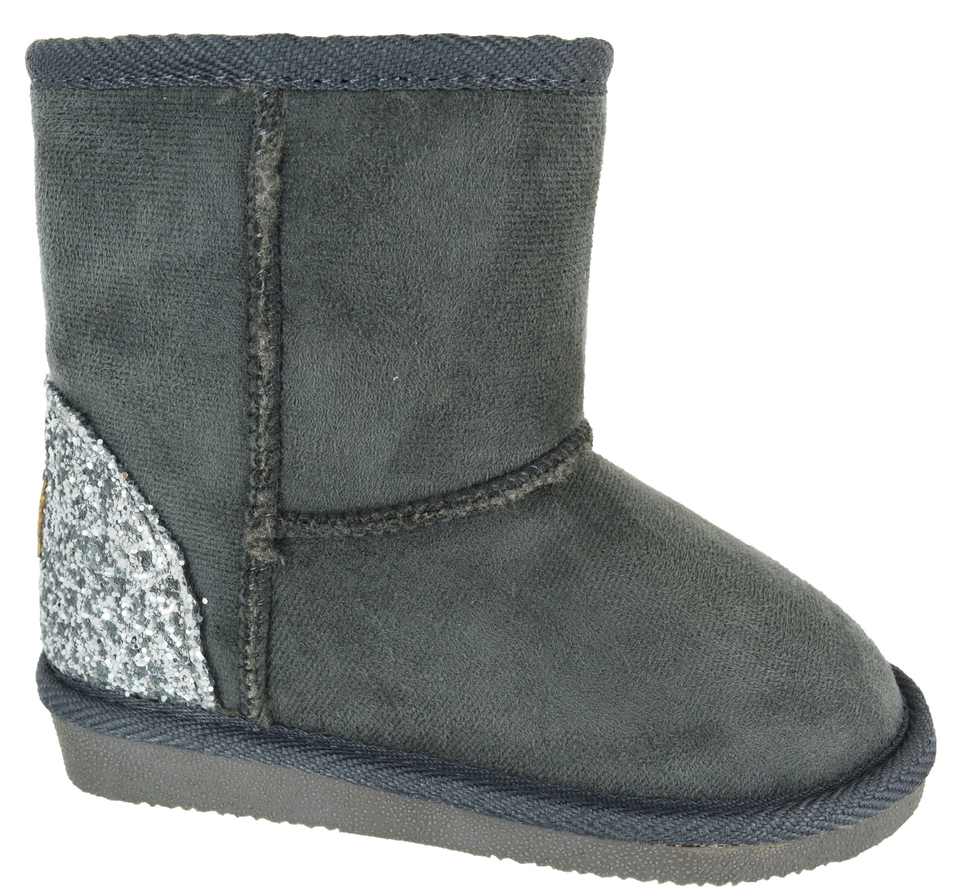 NEW KIDS GIRLS WARM FAUX FUR LINED SNUGG WINTER GLITTER INFANTS BOOTS